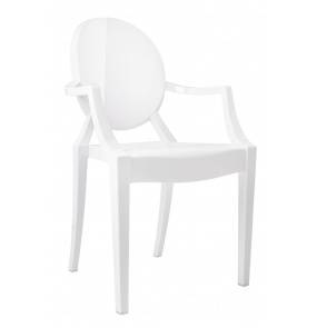 Krzesło LOUIS białe - poliwęglan King Home