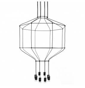 Lampa wisząca FLUSSO 91908 King Home geometryczna oprawa w kolorze czarnym