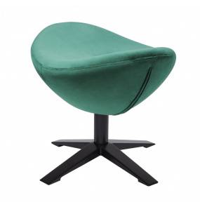 Podnóżek EGG SZEROKI VELVET BLACK ciemny zielony.18 - welur, podstawa czarna