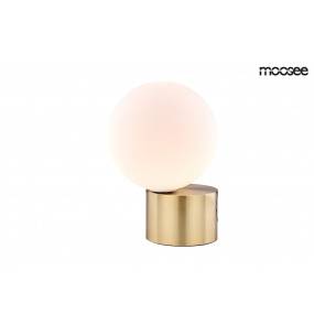 MOOSEE lampa stołowa PARLA - złota podstawa, biały klosz