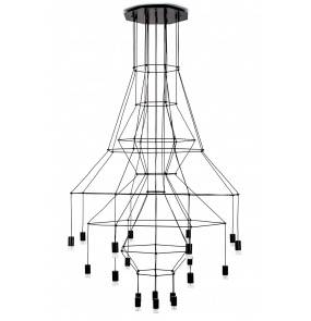 Lampa wisząca FLUSSO 91909 King Home geometryczna oprawa w kolorze czarnym