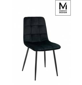 MODESTO krzesło CARLO czarne - welur, metal