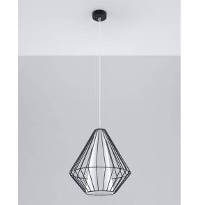 Lampa wisząca DEMI SL.0298 Sollux Lighting czarna industrialna loft