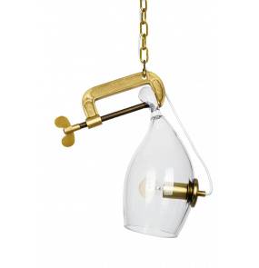 Lampa wisząca VICE MD10961-1S.BRASS King Home miedziana oprawa w tylu rustykalnym