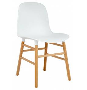 Krzesło IKAR białe - polipropylen, drewno bukowe King Home