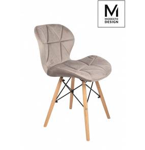 MODESTO krzesło KLIPP VELVET khaki King Home