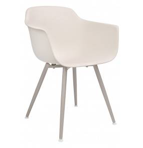 Krzesło ECMO ARM beżowe - polipropylen, WPC King Home