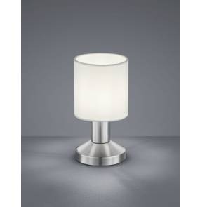 Lampa stołowa GARDA 595400101 oprawa w kolorze srebrnym i białym TRIO 