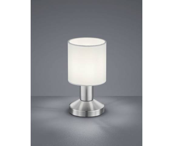 Lampa stołowa GARDA 595400101 oprawa w kolorze srebrnym i białym TRIO 