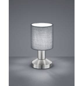 Lampa stołowa GARDA 595400111 oprawa w kolorze srebrnym i szarym TRIO 