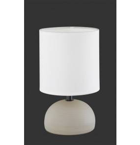 Lampa stołowa LUCI R50351025 oprawa w kolorze beżowym z białym abażurem RL