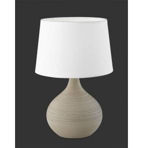 Lampa stołowa MARTIN R50371025 oprawa w kolorze beżowym z białym abażurem RL