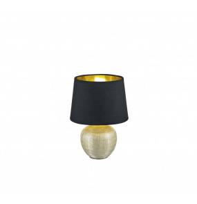 Lampa stołowa LUXOR R50621079 oprawa w kolorze złotym z czarnym abażurem RL