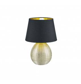 Lampa stołowa LUXOR R50631079 oprawa w kolorze złotym z czarnym abażurem RL