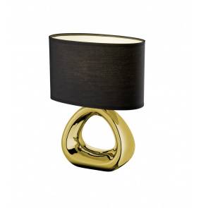 Lampa stołowa GIZEH R50841079 oprawa w kolorze złotym z czarnyma abażurem RL