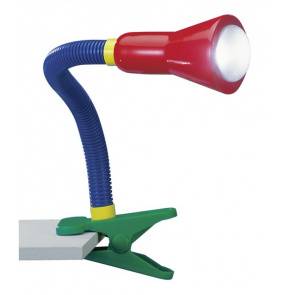 Lampa biurkowa FLEXO 5028010-17 nowoczesna oprawa wielokolorowa z klipsem TRIO 