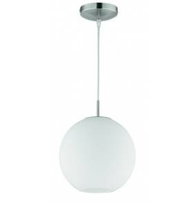 Lampa wisząca MOON R30152507 oprawa w kolorze srebrnym z białym kloszem RL