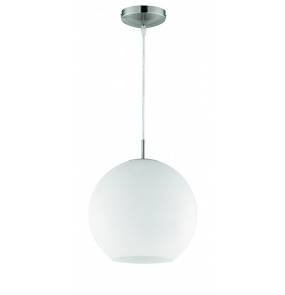 Lampa wisząca MOON R30153007 oprawa w kolorze srebrnym z biały kloszem RL