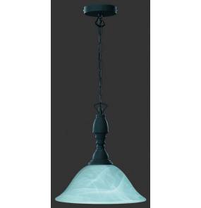 Lampa wisząca COUNTRY R30871024 miedziana oprawa z mlecznym kloszem RL