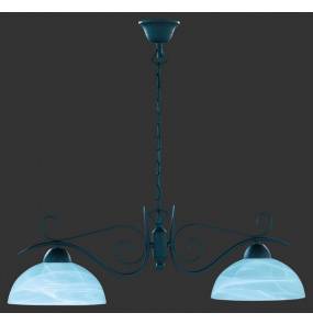 Lampa wisząca COUNTRY R3432-24 miedziana oprawa z mlecznymi kloszami RL