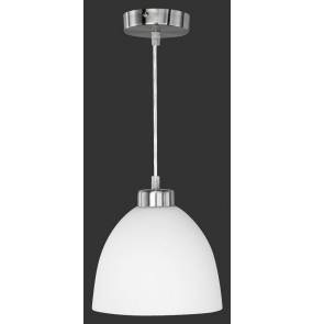 Lampa wisząca DALLAS R32171007 oprawa w kolorze srebrnym z białym kloszem RL