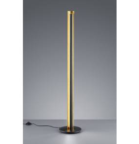 Lampa podłogowa TEXEL 474410179 oprawa w kolorze czarnym z elementami złota TRIO