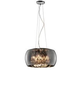 Lampa wisząca VAPORE 311210506 szklana oprawa w kolorze srebra TRIO