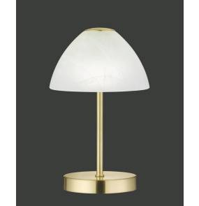 Lampa stołowa QUEEN R52021108 oprawa w kolorze złotym z mlecznym kloszem RL