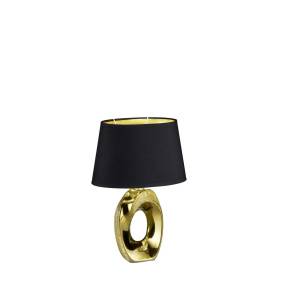Lampa stołowa TABA R50511079 oprawa w kolorze złotym z czarnym abażurem RL