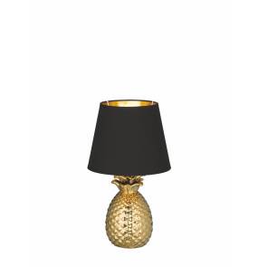 Lampa stołowa PINEAPPLE R50421079 oprawa w kolorze złotym z czarnym abażurem RL