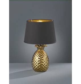 Lampa stołowa PINEAPPLE R50431079 oprawa w kolorze złotym z czarnym abażurem RL