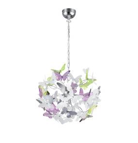 Lampa wisząca BUTTERFLY R30214017 oprawa w kolorze srebrnym RL