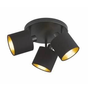 Lampa sufitowa TOMMY R80333979 oprawa w kolorze czerni i złota RL