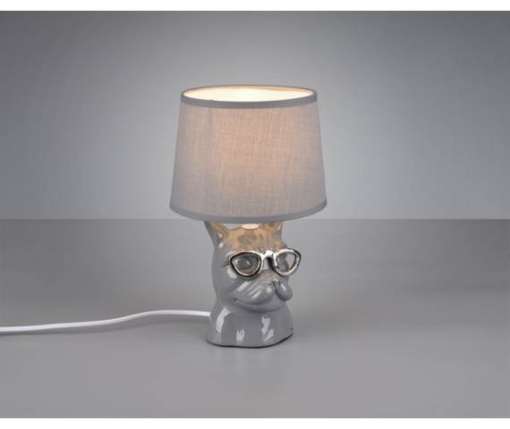 Dekoracyjna lampa stołowa DOSY R50231011 oprawa w kolorze szarym RL