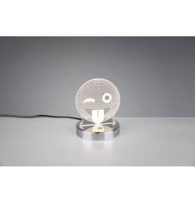 Dekoracyjna lampa stołowa SMILEY R52641106 oprawa w kolorze srebrnym RL