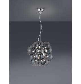 Lampa wisząca ALICIA 307601206 oprawa szklana w kolorze srebrnym TRIO