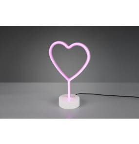 Lampa dekoracyjna neon HEART R55210101 oprawa w kolorze białym RL 