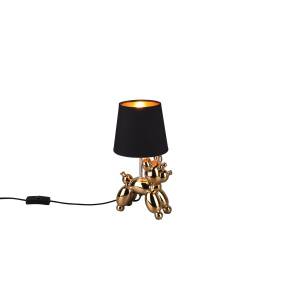 Lampa stołowa BELLO R50241079 oprawa w kolorze złotym z czarnym abażurem RL