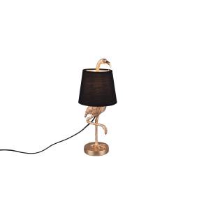 Lampa stołowa LOLA R50251079 oprawa w kolorze złotym z czarnym abażurem RL