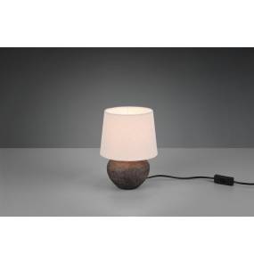 Lampa stołowa LOU R50961844 ceramiczna oprawa z jasnym abażurem RL