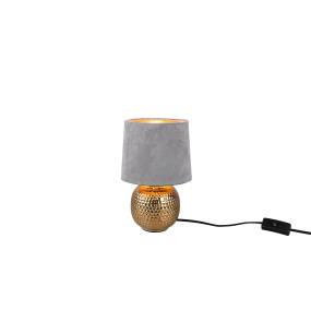Lampa stołowa SOPHIA R50821011 oprawa w kolorze złotym z szarym abażurem RL