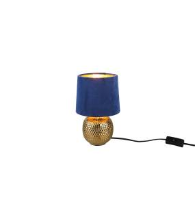 Lampa stołowa SOPHIA R50821012 oprawa w kolorze złotym z niebieskim abażurem RL
