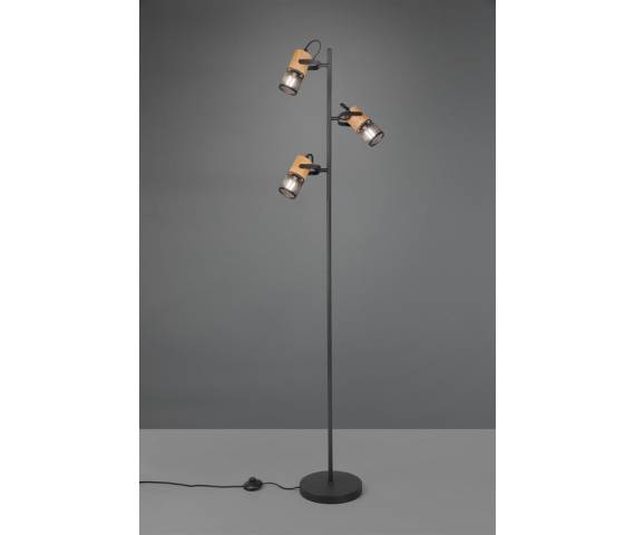 Lampa podłogowa TOSH 404300332 oprawa w kolorze czarnym TRIO