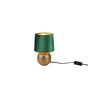 Lampa stołowa SOPHIA R50821015 oprawa w kolorze złotym z zielonym abażurem RL