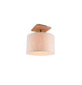 Lampa sufitowa ELMAU 602100130 oprawa z abażurem i drewnianą podstawą TRIO