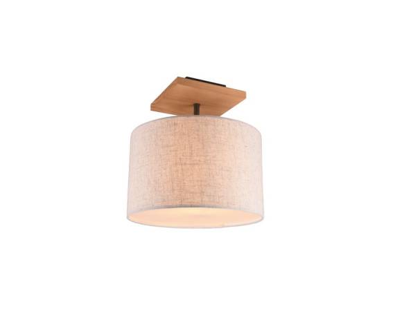 Lampa sufitowa ELMAU 602100130 oprawa z abażurem i drewnianą podstawą TRIO