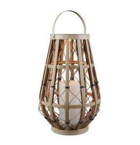 Zewnętrzna lampa stołowa VINTO R55276944 oprawa w kolorze drewna z czujnikiem zmierzchu RL