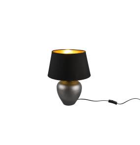 Lampa stołowa ABBY R50601902 oprawa w kolorze srebrnym z czarnym kloszem RL