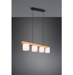 Lampa wisząca CAMERON R30654001 oprawa w kolorze drewna i bieli RL