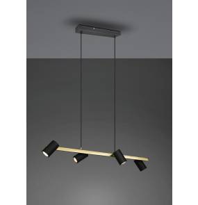 Lampa wisząca MARLEY 302400480 oprawa w kolorze czerni i złota TRIO